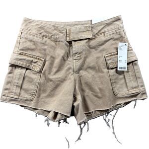 Urban Outfitters BDG NWT Women A-Line Denim Cargo Short Khaki Size 27 H289
